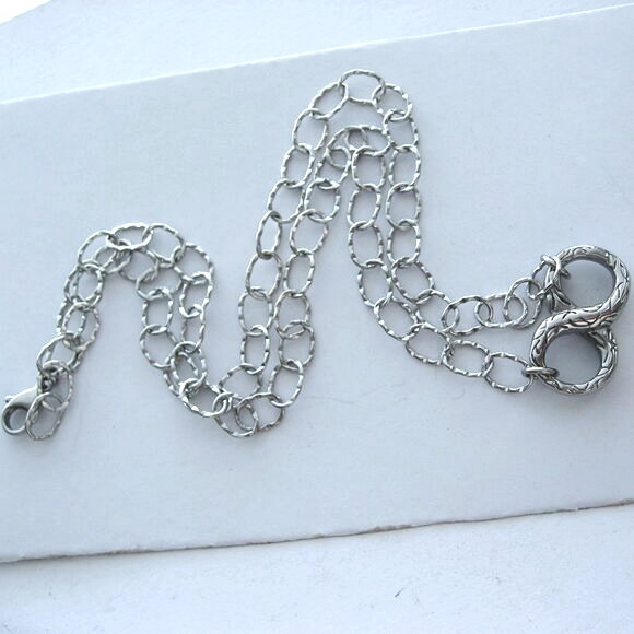 Large Eternity Stainless Steel Necklace - Picture 5 of 10